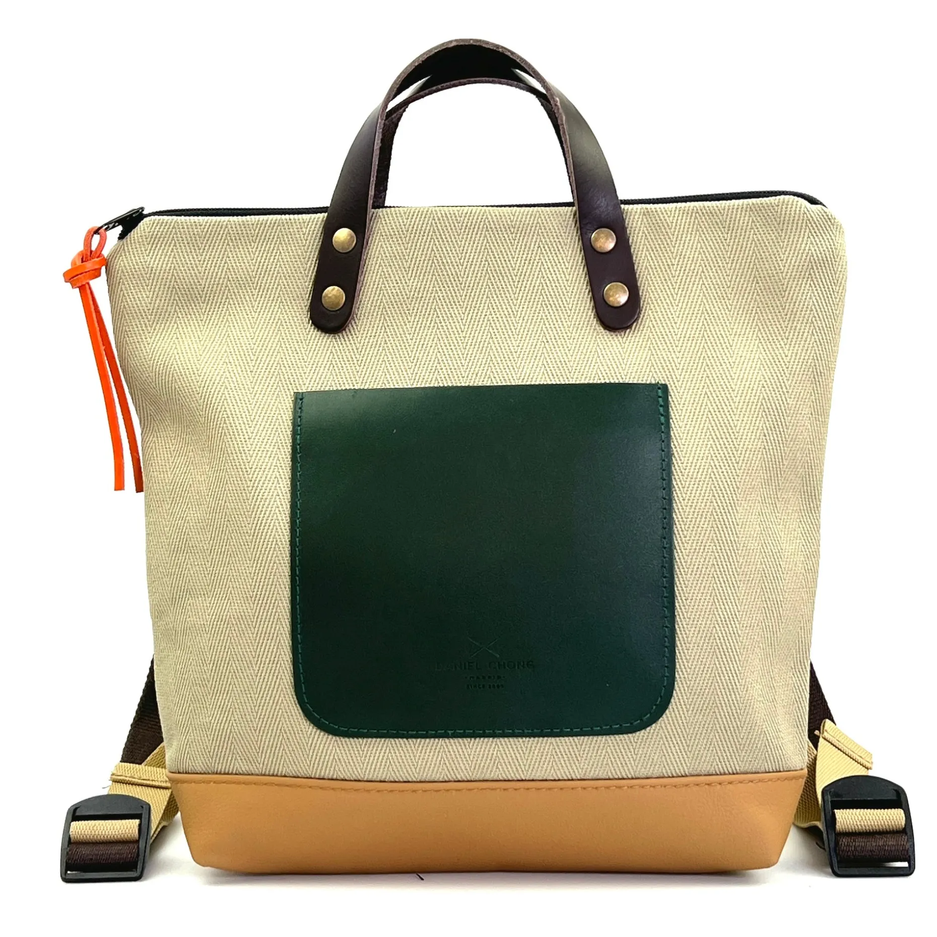 Daniel Chong Mochila Slim Mini Cuadrada Loneta Fashion