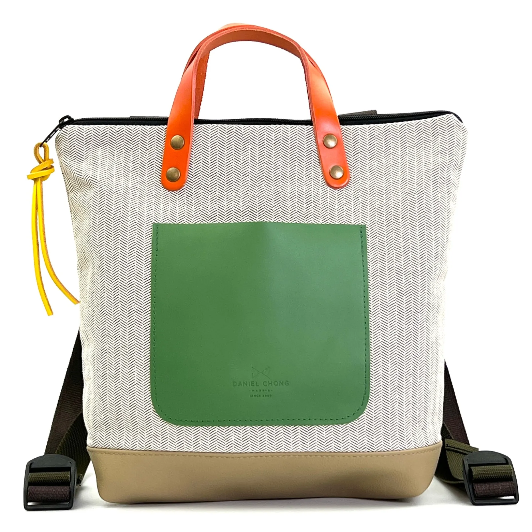 Daniel Chong Mochila Slim Mini Cuadrada Loneta Discount