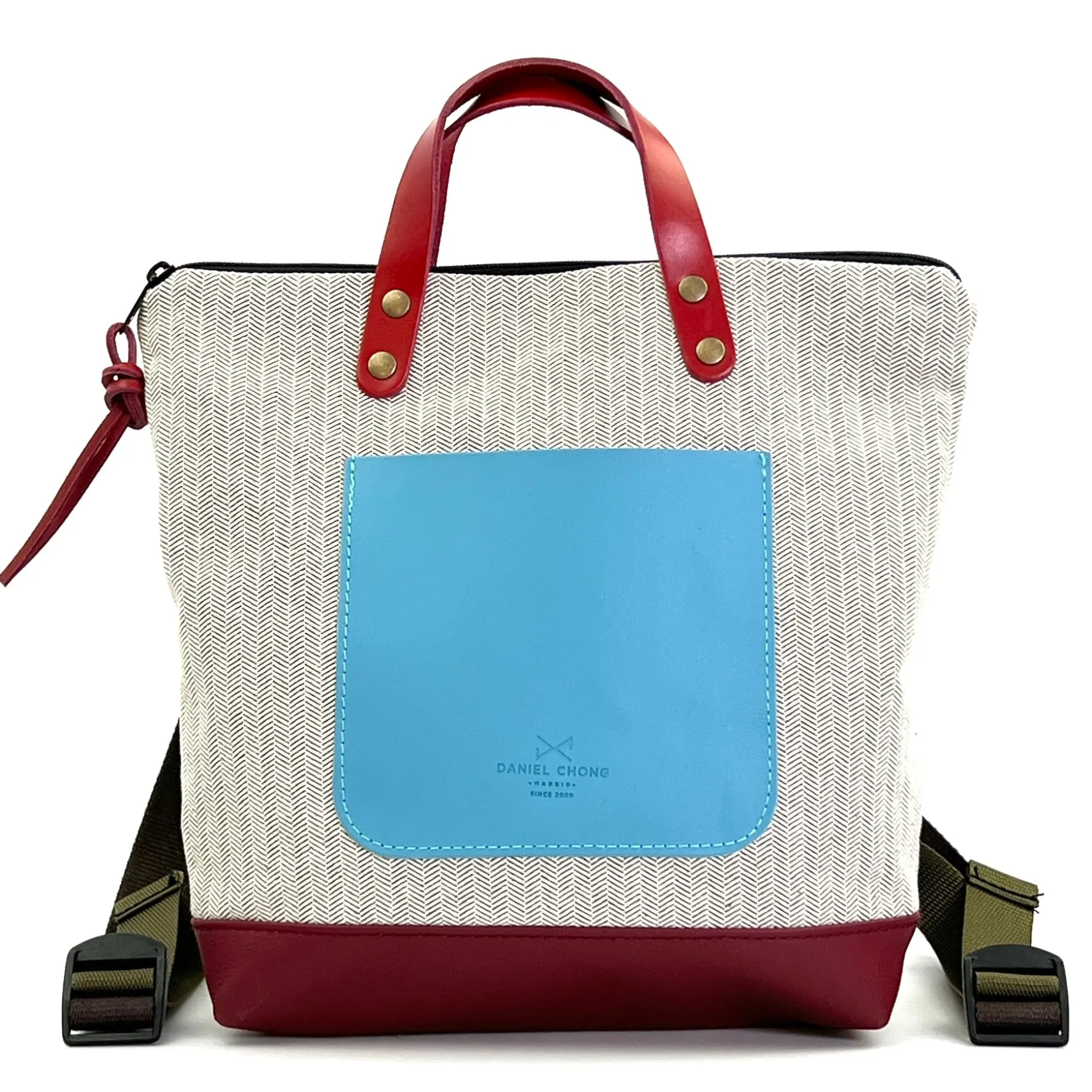 Daniel Chong Mochila Slim Mini Cuadrada Loneta Best Sale