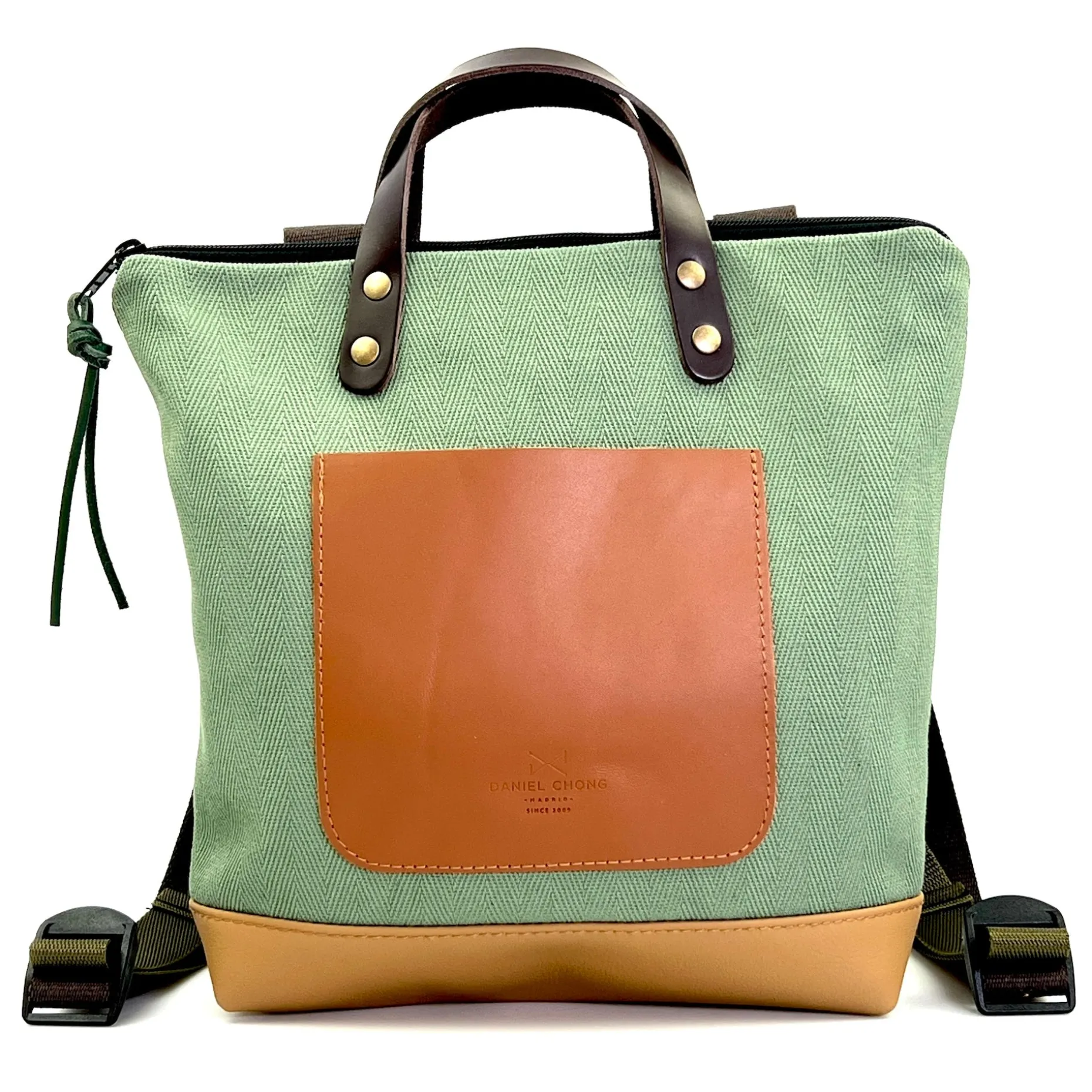 Daniel Chong Mochila Slim Mini Cuadrada Loneta Best Sale