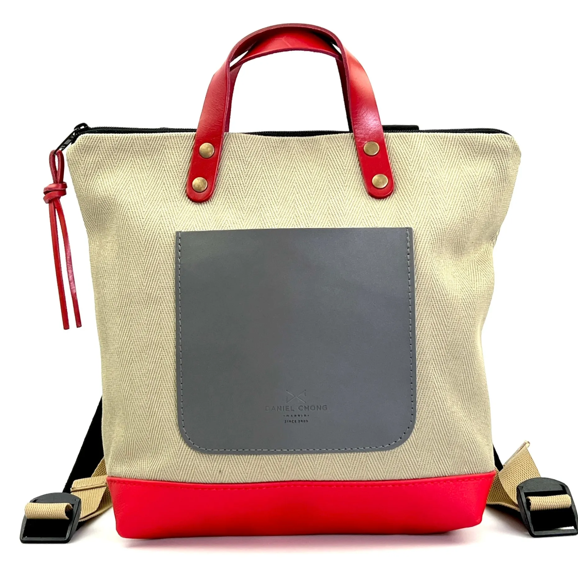 Daniel Chong Mochila Slim Mini Cuadrada Loneta Best Sale