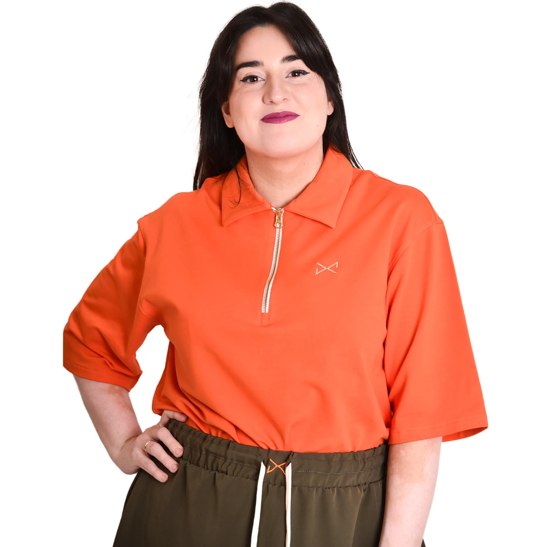 Daniel Chong OVER ZIP POLO NARANJA unisex Hot