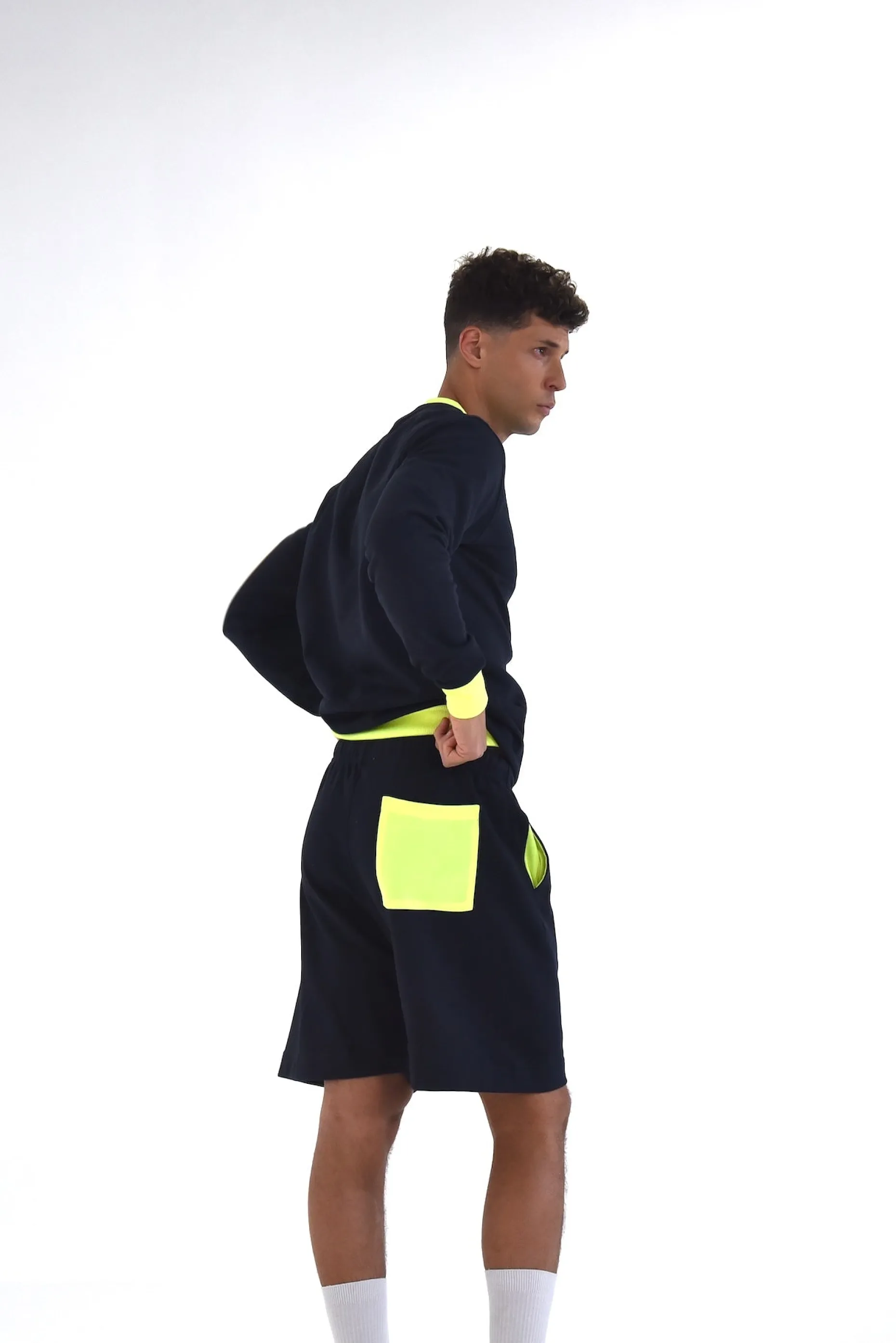 Daniel Chong SHORT NAVY FLUOR Sale